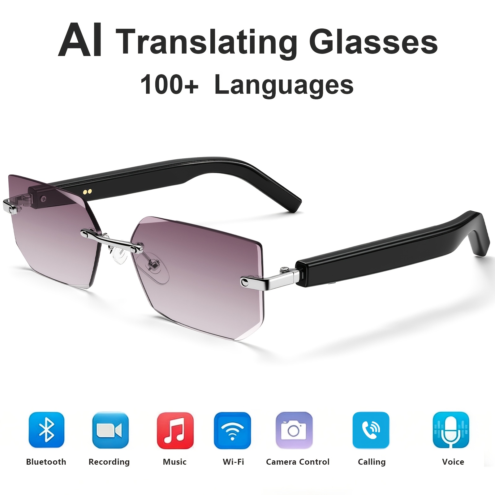 Audio Music Image - Gafas de Sol Bluetooth Elegantes, Gafas