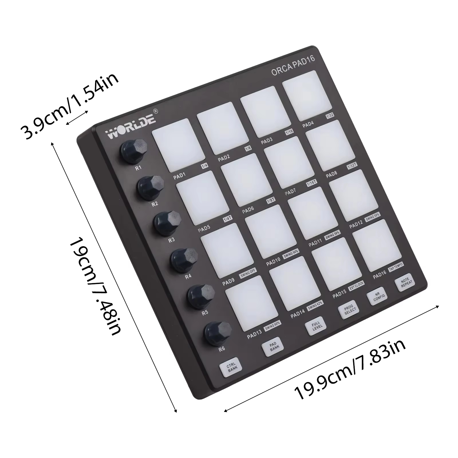 Controlador MIDI WORLDE ORCA P - Midi Controller Pad reseña y precio