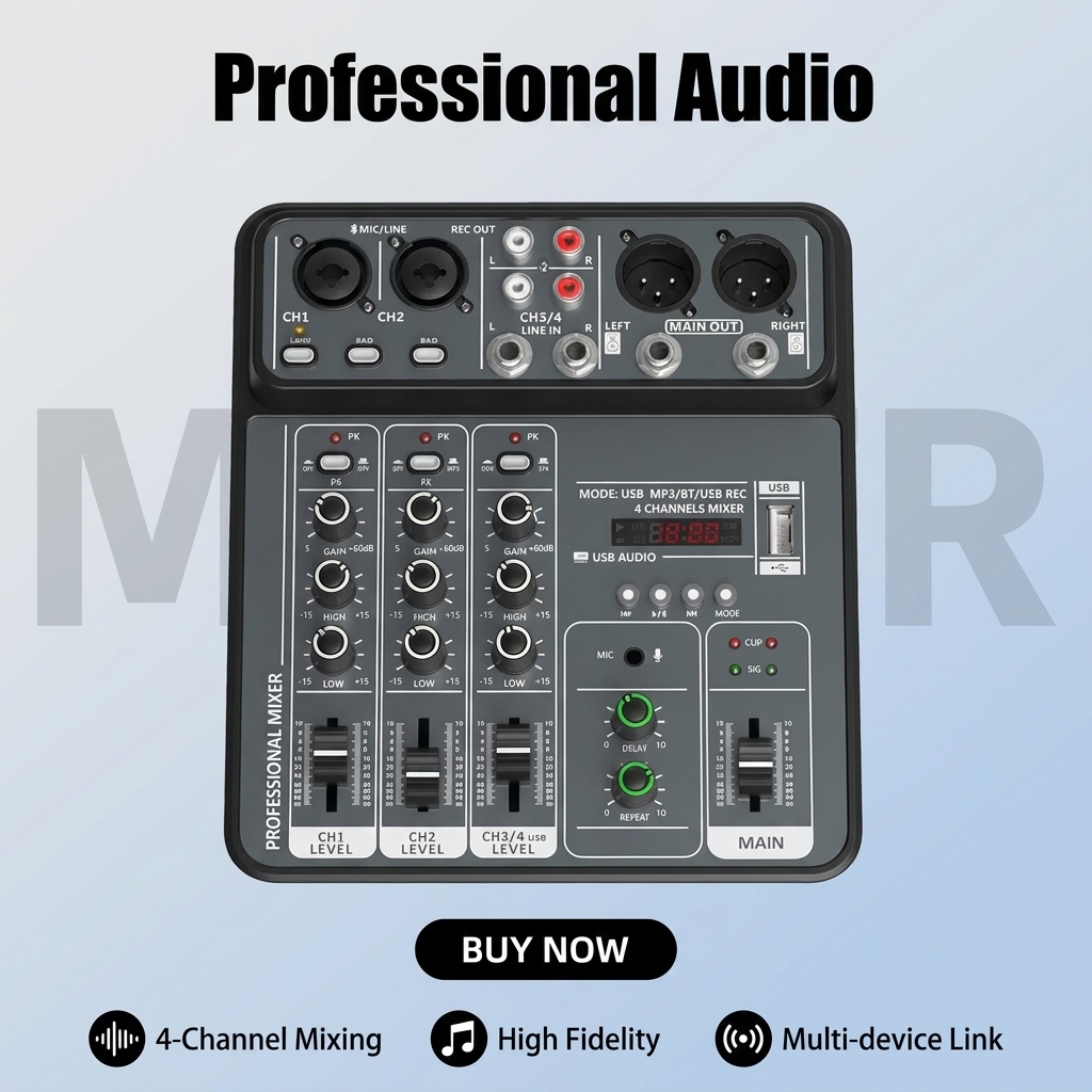 Consola de Mezcla de Audio Pro - Audio Music Dj reseña y precio