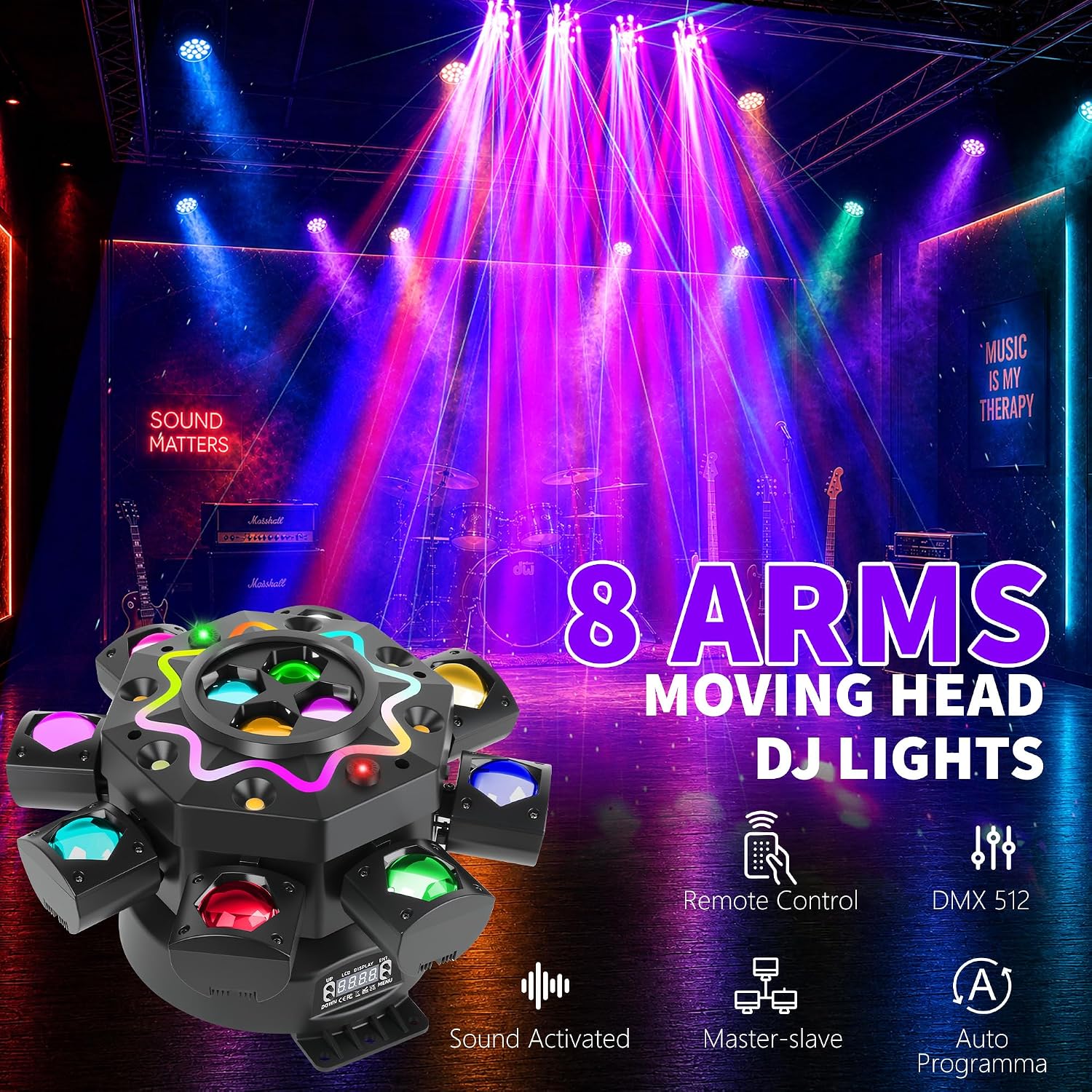 Luces de Discoteca de 200W, 8  - Audio Music Dj reseña y precio