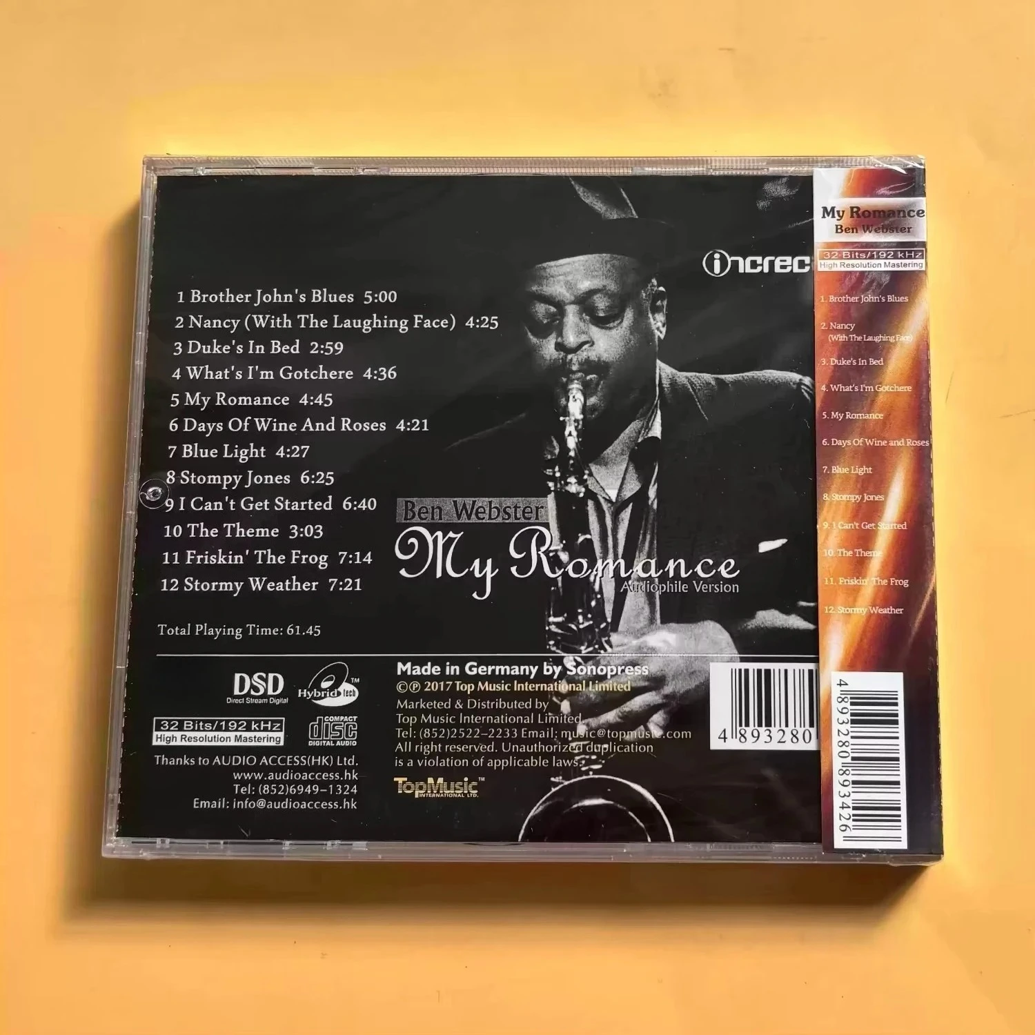 CD de saxofón jazz para audióf - Audio Music Image reseña y precio