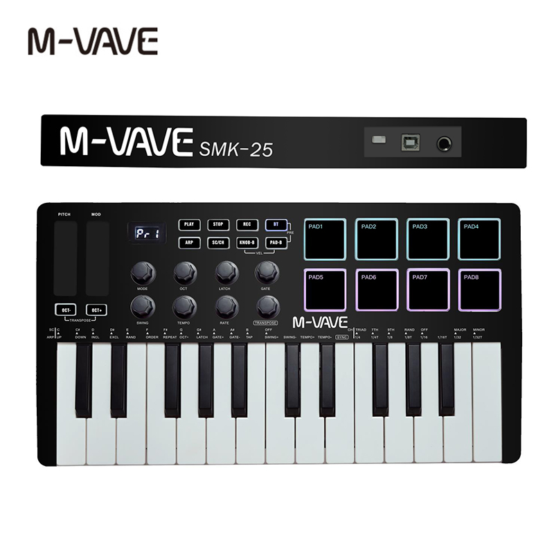 Teclado controlador MIDI M-VAV - Midi Controller Pad reseña y precio